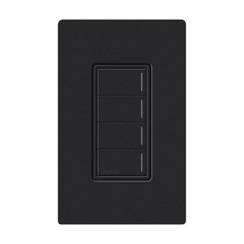 LUTRON RADIORA 3 RRSTW4BMN (RadioRa3) Botonera Sunnata Negro 4 escenas para Radio RA3, programe escenas diferentes en cada botón.