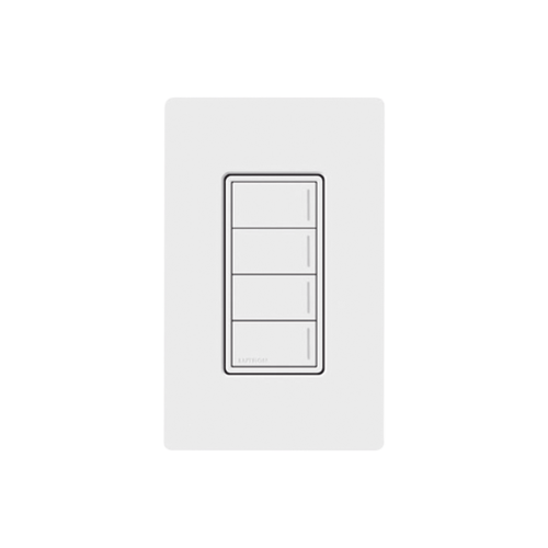 LUTRON RADIORA 3 RRSTW4BSW (RadioRa3) Botonera Sunnata Negro 4 escenas para Radio RA3, programe escenas diferentes en cada botón.