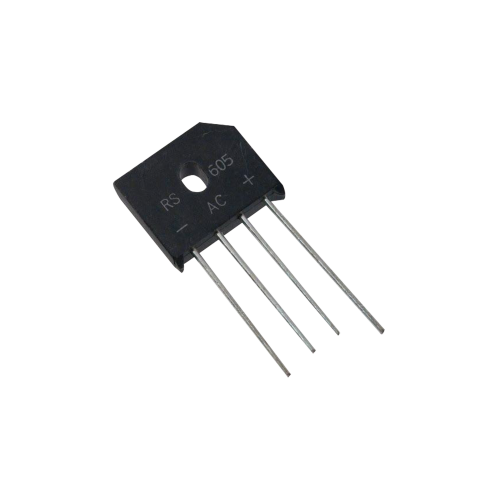 SYSCOM RS-606 Puente Rectificador en Línea de 6 Amp., 800 PIV, Silicio, 420 RMS.