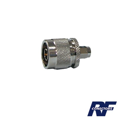 RF INDUSTRIES,LTD RSA-3453 Adaptador en Línea de Conector SMA Macho a N Macho, Níquel/ Oro/ Teflón.
