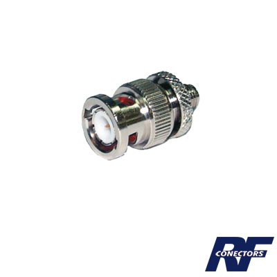 RF INDUSTRIES,LTD RSA-3476 Adaptador en Línea de Conector SMA Hembra a BNC Macho, Níquel/ Oro/ Teflón.