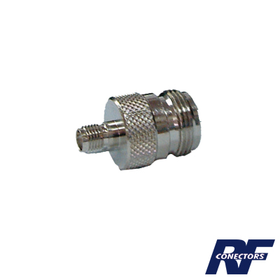RF INDUSTRIES,LTD RSA-3477 Adaptador en Línea de Conector SMA Hembra a N Hembra, Níquel/ Oro/ Teflón.