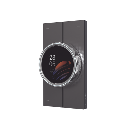 AKUBELA RT61D1US Mini pantalla táctil Hub controlador integrable con sistemas de automatización compatible con múltiples marcas, una entrada de iluminación, 4 botones para escenas. Conexión Wifi