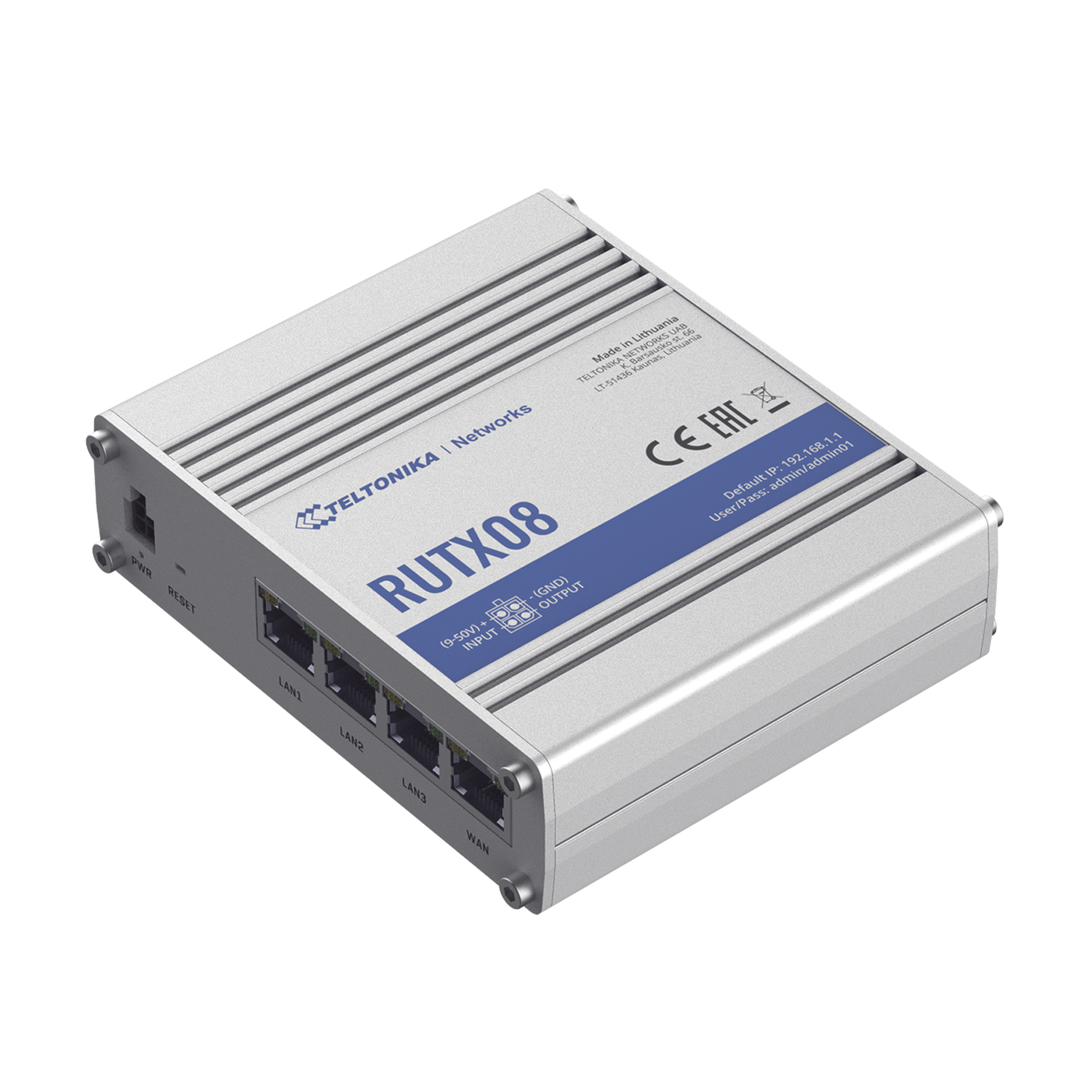 TELTONIKA RUTX08 Router Industrial VPN, 3 Puertos 10/100/1000 Gigabit