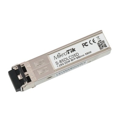 MIKROTIK S-85DLC05D Transceptor MiniGbic SFP 1.25G LC Duplex para fibra Multi Modo 550mts