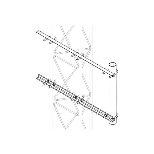 SYSCOM TOWERS S-BRA-LI-30G Brazo Lateral Liviano para Tramo STZ30G Galvanizado por Inmersión en Caliente.