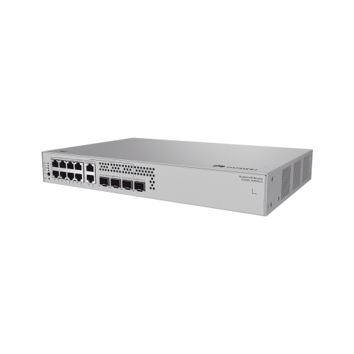 HUAWEI S220S-10PN4JX Switch de Acceso eKit Administrable, Capa 2, 6 Puertos PoE+ Gigabit + 2 Puertos PoE+ Multi-Gigabit (2.5 Gbps) + 2 Puertos Gigabit + 2 Puertos SFP + 2 Puertos SFP+, PoE Perpetuo, Presupuesto PoE 128 W, Sin licenciamiento