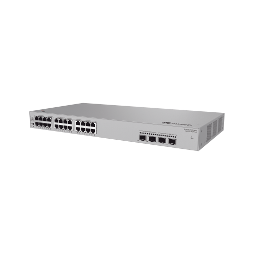 HUAWEI S220S-24LP4JX Switch de Acceso eKit Administrable, Capa 2, 24 Puertos PoE+ Gigabit + 2 Puertos SFP (2.5 Gbps) + 2 Puertos SFP+, PoE Perpetuo, Presupuesto PoE 195 W, Sin licenciamiento