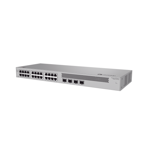 HUAWEI S220S-24T4JX Switch de Acceso Gigabit Administrable Capa 2, 24 puertos 10/100/1000 Mbps, 2 Puertos 2.5GE SFP + 2 Puertos 10GE SFP+ Uplink, ERPS, IMGP Snooping, DHCP Snooping, Administración Nube Gratis