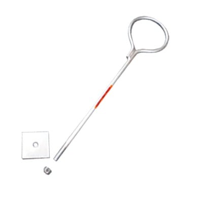 SYSCOM TOWERS SAP-01G Ancla de Losa o Pared de 63-65 cm. de 13 cm diámetro de argolla Galvanizado por Inmersión.