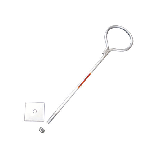 SYSCOM TOWERS SAR-45G Ancla de Losa o Pared de 75 cm. de 12 cm diámetro de argolla Galvanizada por Inmersión en Caliente.