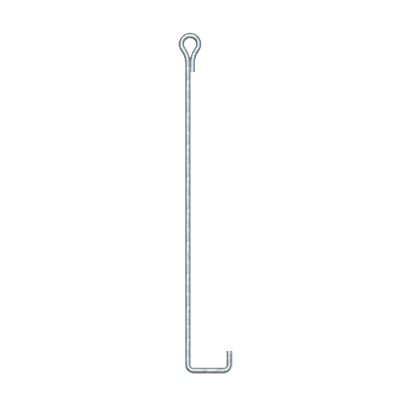SYSCOM TOWERS SAZ-0L Ancla de Suelo con Ojo de Llave Ø 3/4″ x 150 cm, Galvanizado por Inmersión en Caliente.