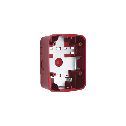 SYSTEM SENSOR SBB-SPR-L Caja de Montaje en Pared para Bocina y Bocina con Lampara Estroboscopica y para montaje en Techo de Bocinas, Color Rojo