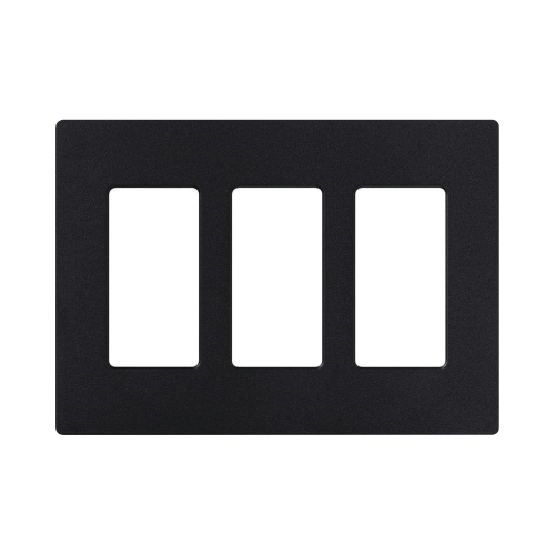 LUTRON ELECTRONICS SC-3-MN Tapa con 3 espacios, color negro mate.