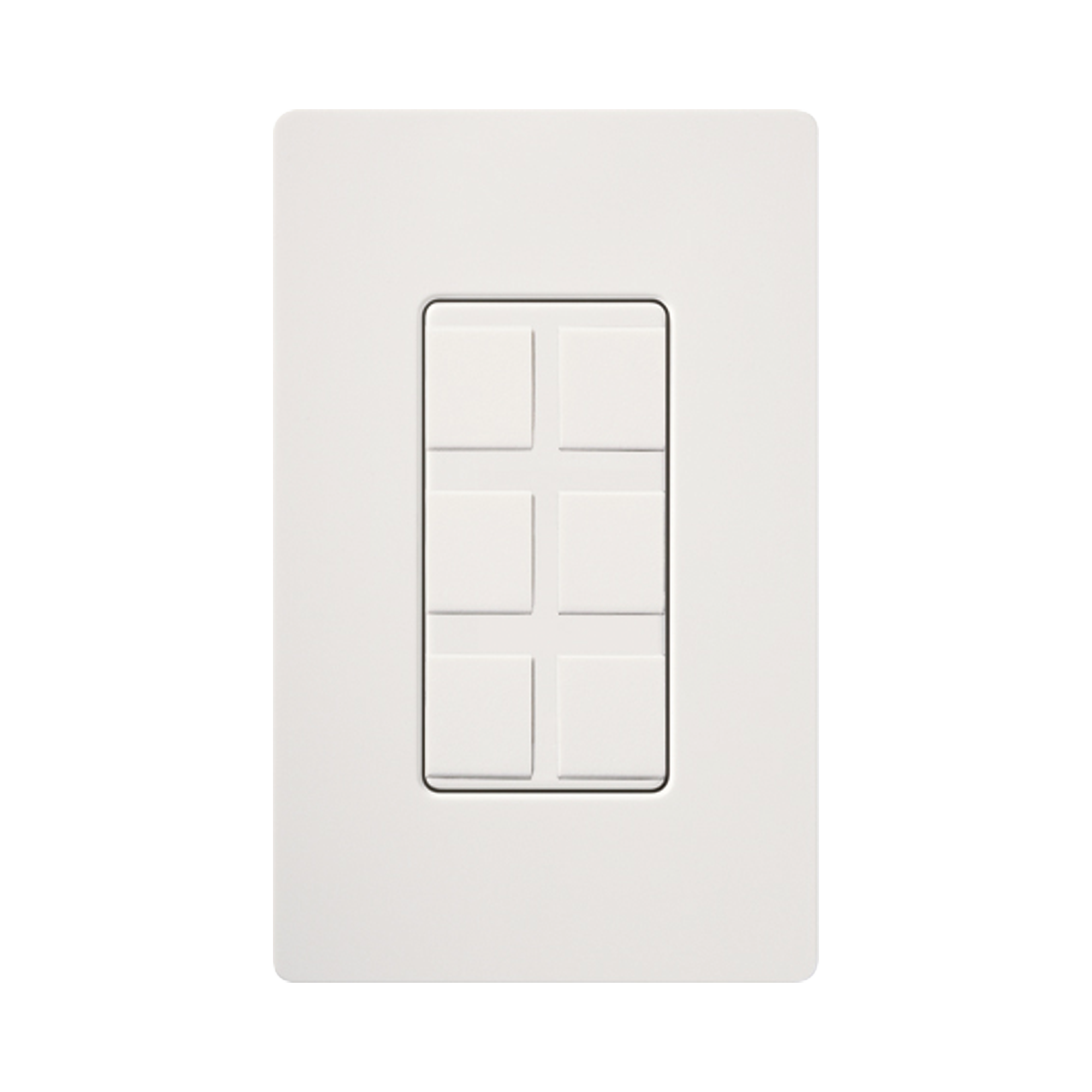 LUTRON ELECTRONICS SC6PFSW Caja de pared para contactos varios, 6 mini espacios.