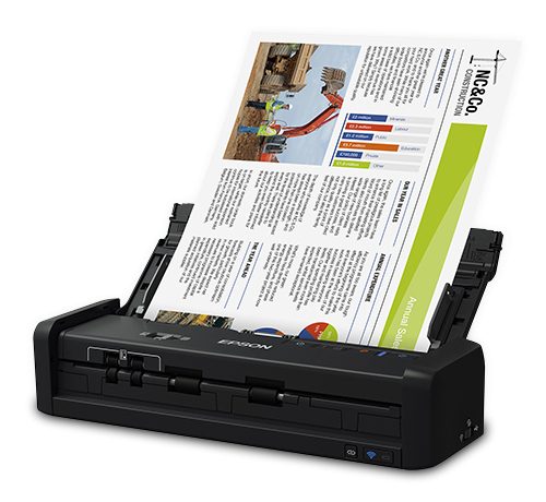 Escáner EPSON ES-300W – 215, 9 X 1117, 6 Mm, CIS, 500 Páginas, 25 Ppm