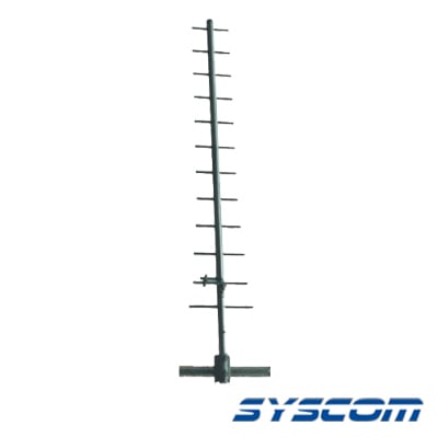 SYSCOM SD-45012 Antena Base UHF, Direccional de 12 elementos, Rango de Frecuencia 440 – 470 MHz, ganancia de 12 dB