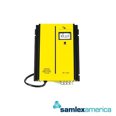 SAMLEX SEC-2415-UL Cargador de Baterías de Plomo Ácido 24 Volts, 15 A, Bancos de 100 a 200 Ah
