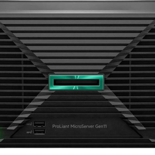 HPE ProLiant MicroServer G11 E-2434 4c 1x16GB-U 4LFF-NHP 2x1TB HDD 180W External PS Cmp Mod Server –