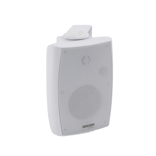 EPCOM PROAUDIO SF-774HW Altavoz de Pared de 2 vías | Woofer 4in + 1.5in | 2.5W – 20W | Para Sistemas 70/100V y 8 ohms | Material ABS | Rejilla y Bracket de Metal | Color Blanco