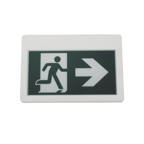SFIRE SF800MW Letrero LED de Señalización de salida «Hombre Corriendo»/ Alto brillo, Uso en pared, lateral o techo, Batería de Respaldo Incluida con hasta 120 minutos de duracion