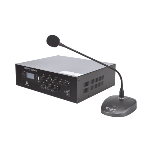 EPCOM PROAUDIO SFB120/MIC KIT de Amplificador de 120W Modelo SFB120 | más Micrófono de Escritorio Modelo SF621A