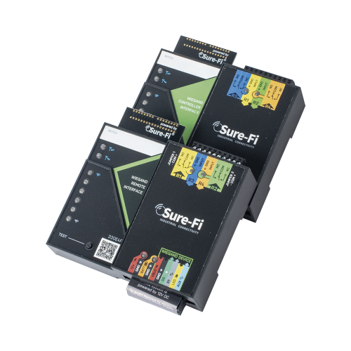 Sure-Fi SFKDS004WIEGAND Convertidor de lectora para control de acceso (cableado a inalámbrico), 1 Wiegand, 2 Relevadores, 2 Entradas, Atraviesa hasta 1.6 KM En Construcción o Material