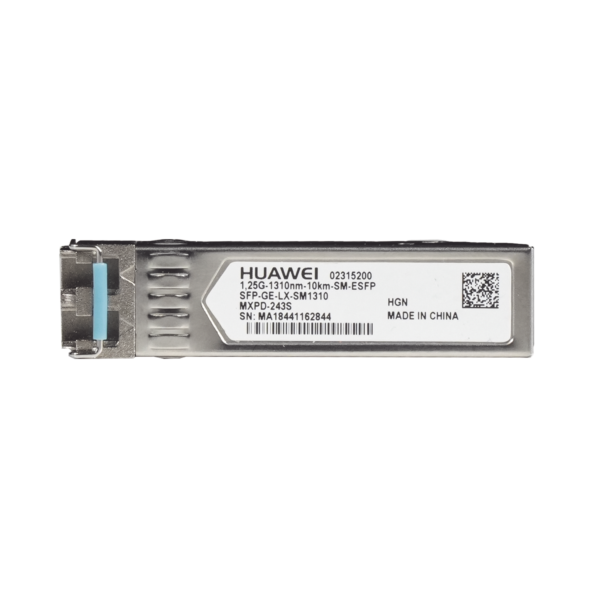 HUAWEI SFP-GE-LX-SM1310 Transceptor Óptico eSFP, Velocidad de 1Gbps, Monomodo, 1310nm, Conector LC, Distancia de hasta 10 Km