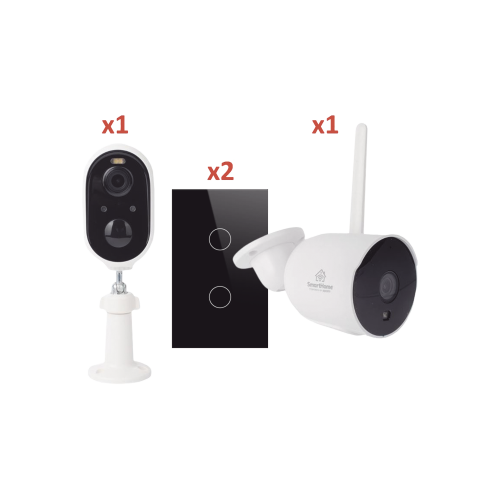 SMARTHOME BY EPCOM SH2CAM2SK (Wifi) KIT 2 camaras Wifi y 2 apagadores inteligentes Wifi