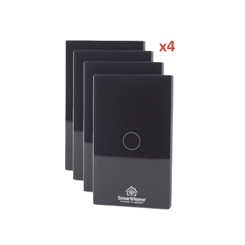 SMARTHOME BY EPCOM SH411W4K (Wifi) KIT 4 apagadores inteligentes Wifi compatibles con Alexa y GoogleHome