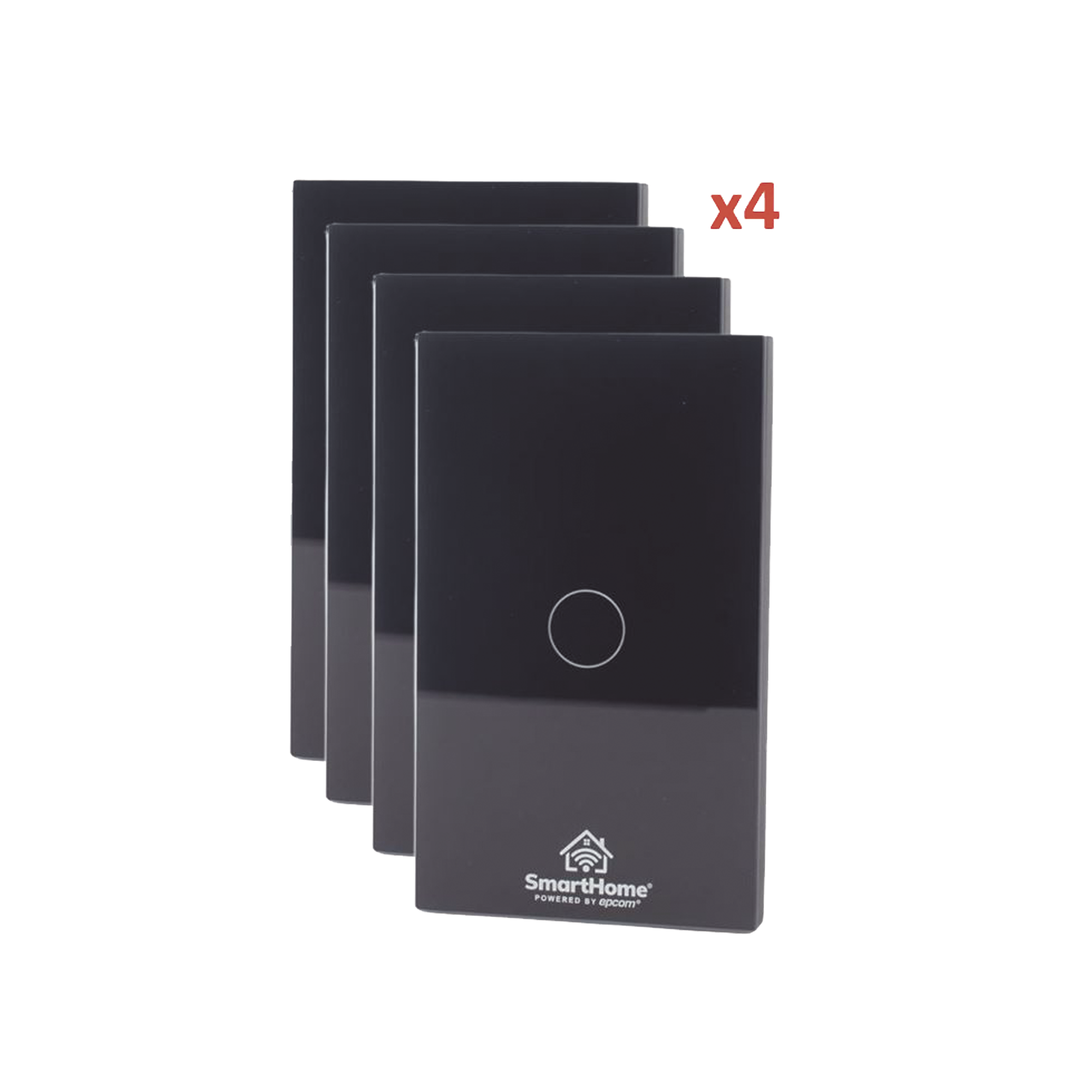 SMARTHOME BY EPCOM SH411W4K (Wifi) KIT 4 apagadores inteligentes Wifi compatibles con Alexa y GoogleHome