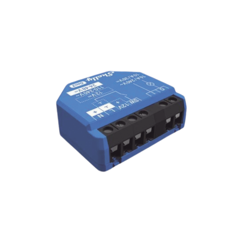 SHELLY SHELLY1GEN3 Relevador inalámbrico inteligente 16A, 110-230 V, 1 salida de contacto seco, compatible con asistente de voz Alexa, Google Home