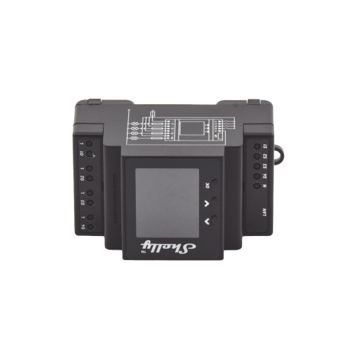 SHELLY SHELLYPRO4PM Relevador 40A inalámbrico WIFI y Ethernet, 4 canales inteligentes, 10A por canal, 110-230 V /montaje riel DIN