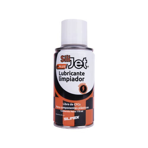 SILIMEX SILIJET-E-PLUS Limpiador lubricante en aerosol dieléctrico, protege mecanismos, circuitos, sensores, ventiladores, 170 ml.