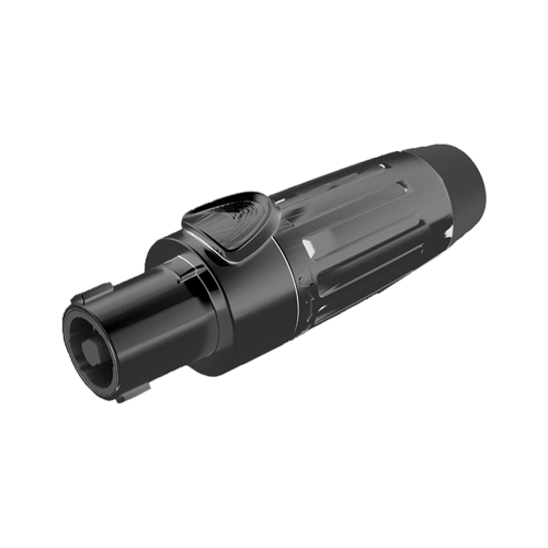 SEETRONIC SLDF4-B Conector Speakon | Hembra | 4 polos | carcasa negra | Cable AWG10 | 30A
