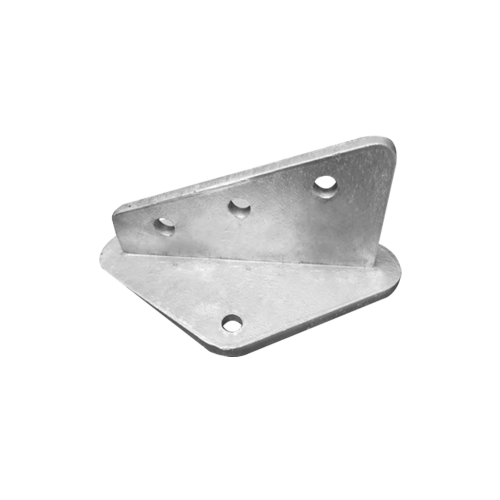 SYSCOM TOWERS SLM-ANG-2G Ancla Aleta de 3 Orificios con 2 Puntos de Fijación. Uso en Fijación de mástiles. Galvanizado por Inmersión en Caliente.