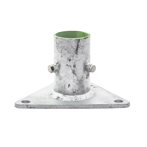 SYSCOM TOWERS SLM-BA-5G Base Triangular para Mástil de 1″ a 2″ con Opresores. Galvanizado por Inmersión en Caliente.