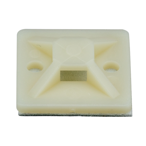 PANDUIT SMP16A-C Montaje-Sujetador Adhesivo STRONGHOLD de 4 Vías de 1″ x 1″ x 1/4″, Color Natural, Nylon 6.6 Retardante de Llamas V-2, Paquete de 100pz