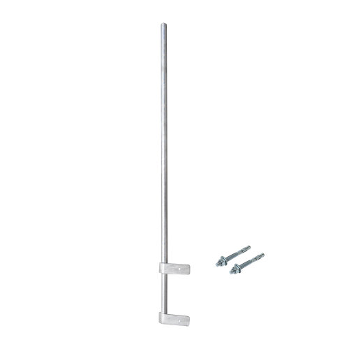 SYSCOM TOWERS SMRP-150-CF Mástil Liviano de Pared de 1.5 m (Diam. 1-1/4″) con Cejas de Fijación Soldadas, ¡No se gira! Incluye Taquetes para instalación.