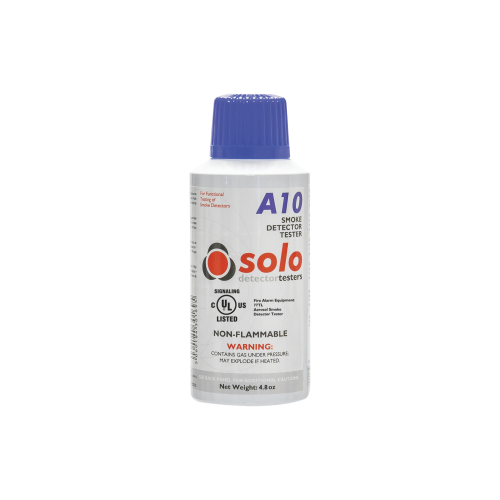 SDI SOLO-A10 Lata De Humo Sintético En Aerosol Para Prueba De Detectores Puntuales, No Tóxico, No Inflamable, Libre De Silicona, 100%Biodegradable, No Contamina Los Detectores, Uso Manual o En Dispensadores SOLO-330/SOLO-332, Listado UL