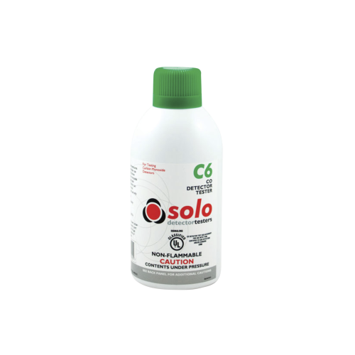 SDI SOLO-C6 Lata De Gas De Monóxido De Carbono (CO) Genuino Para Prueba De Detectores De CO, Uso Manual o En Dispensadores SOLO-330/SOLO-332, Listado UL