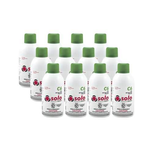 SDI SOLOC6-PK Paquete De 12 Latas De Gas Genuino De Monóxido De Carbono (CO) De Uso Manual o En Dispensadores SOLO-330/SOLO-332
