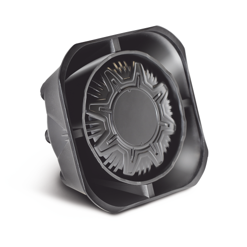 SIGNALPRO SP100 Bocina Compacta de Uso Rudo, 100 Watts de Potencia, Ideal Para Vehículos de Encubierto, Montaje Universal, 11 Ohms de Impedancia