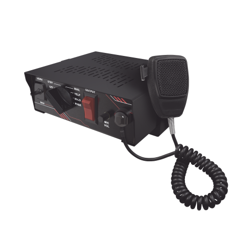 SIGNALPRO SP101 Sirena Vehicular de 100W de Potencia, Con Switch Giratorio de 6 posiciones y Micrófono Integrado de Uso Rudo