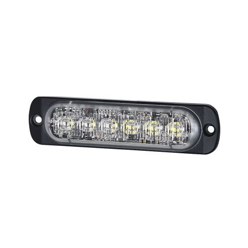 SIGNALPRO SP12AW Luz Auxiliar de 12 LED, Ambar/Claro, SAE, Bisel Negro, Lente Transparente