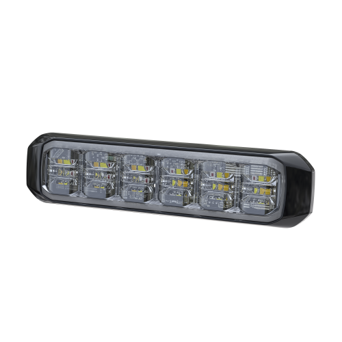 SIGNALPRO SP18RWA Luz Auxiliar de 18 LED, SAE, Tricolor, Bisel Negro, Rojo/Blanco/Ambar, Lente Transparente