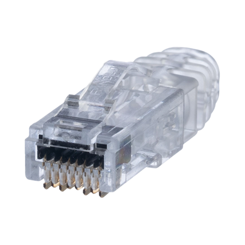 PANDUIT SP688E-C Plug RJ45 Cat6 de 3 Piezas, Para Cable UTP de Calibre 23-24 AWG, Chapado en Oro de 50 micras, Paquete de 100 piezas