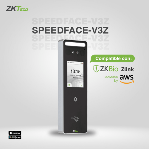 ZKTECO SPEEDFACEV3Z Lector Autonomo de Reconocimiento Facial y Huella Digital/ compatible con ZKBIO ZLINK