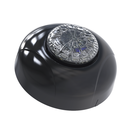 SIGNALPRO SPF12W Estrobo Oculto de 12 LED, Brida negra, 12 Vcd, Clara, Lente transparente