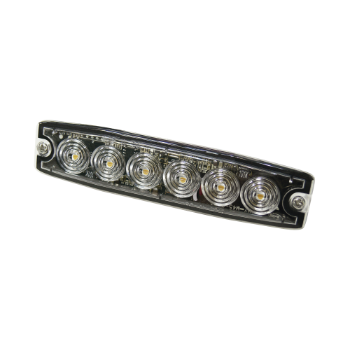 SIGNALPRO SPL6A Luz Auxiliar de 6 LED, ámbar, SAE Clase I, lente transparente